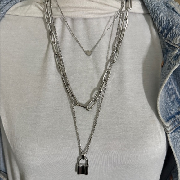 Silver Park Lane Elexa Layered Necklace - Picture 1 of 4